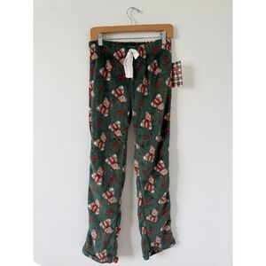 Women's Blink Soft Plush Fleece Pajamas – Green Bear Print – Size Medium – NWT